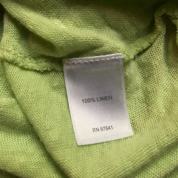 J. Jill Lime Green Linen Twist Front Sleeveless Top, EUC, L - Picture 8 of 10